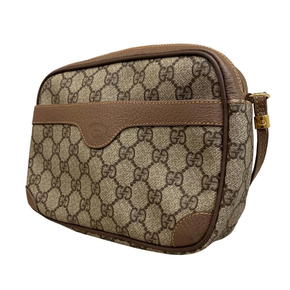 Gucci Accessory Collection Micro GG Canvas Camera Crossbody Bag Brown